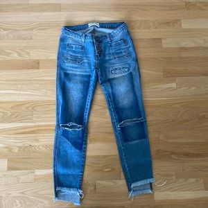 One Teaspoon Patchwork Skinny Jeans